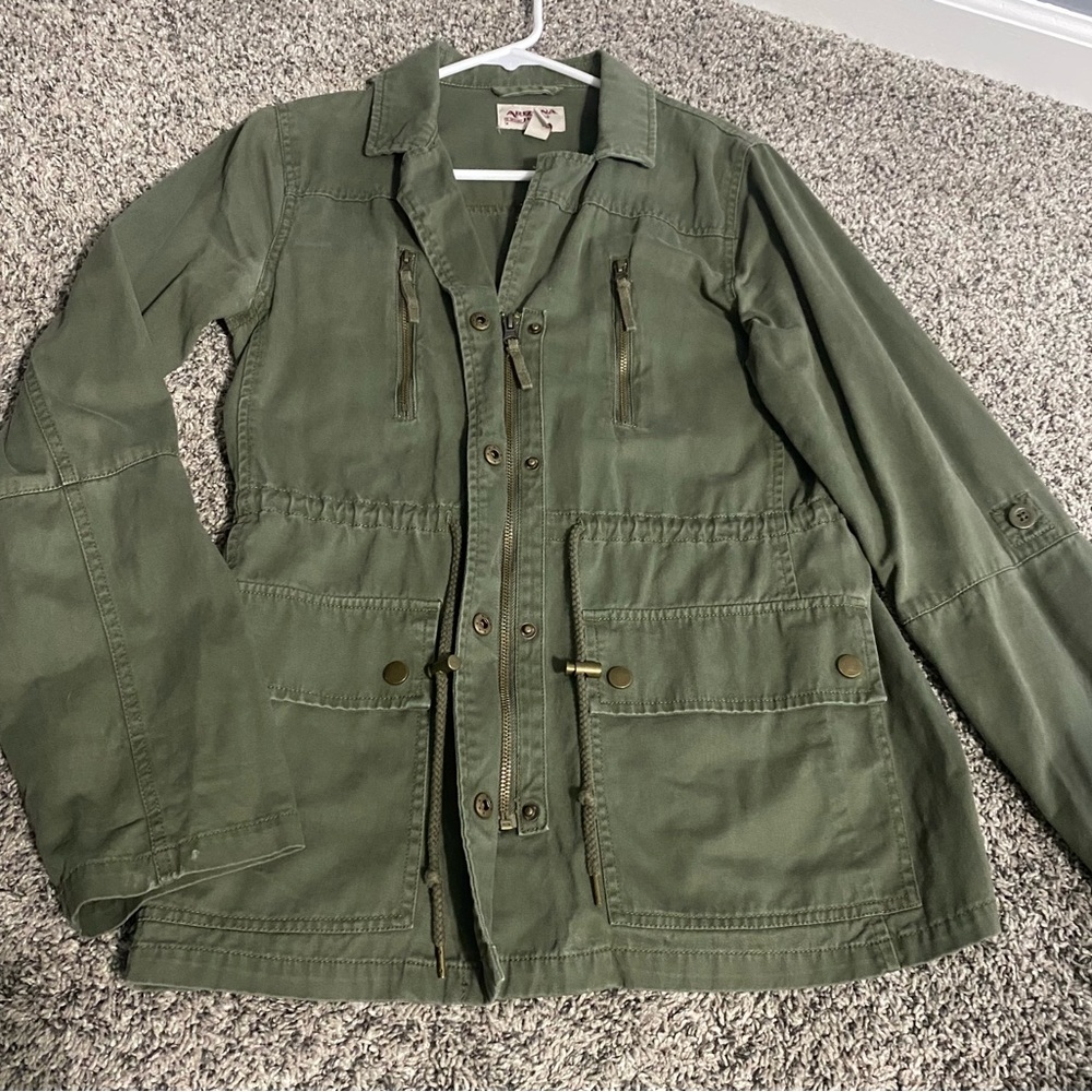 Canvas Utility Jacket Army Green M